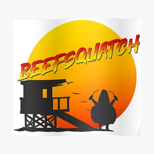 Beefsquatch Baywatch Parody - Bob's Burgers Poster RB0902 product Offical bob burger Merch