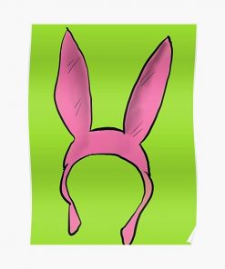 Pink Bunny Hat | Bob's Burgers Inspired | @ HeckinFarOut Poster RB0902 product Offical bob burger Merch