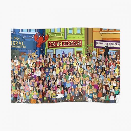 Bob's Burgers Character Collage Poster RB0902 product Offical bob burger Merch
