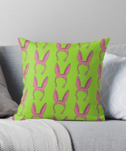 Pink Bunny Hat | Bob's Burgers Inspired | @ HeckinFarOut Throw Pillow RB0902 product Offical bob burger Merch