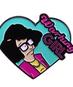Jewelry, 2 For 13 Tina Belcher Everything Is Ok Face Bobs Burgers Enamel  Pin